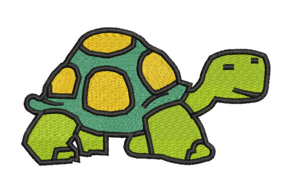 Children's Turtle Embroidery Design