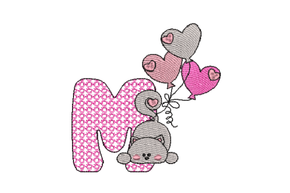 Letter M Cat Sketch