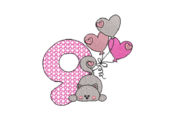 Number 9 Cat Sketch