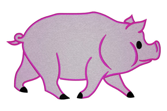 Pig Embroidery Design