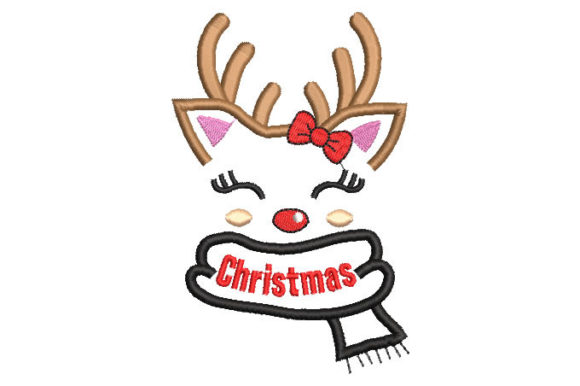 Reindeer with a Christmas Scarf