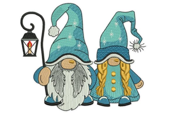 Two Christmas Winter Gnomes